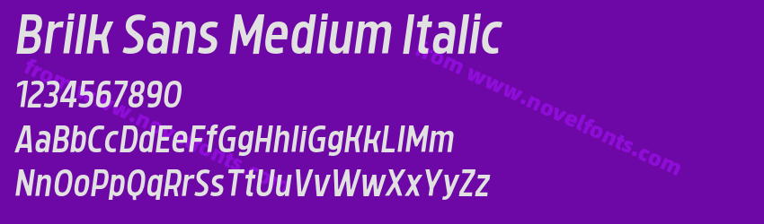 Brilk Sans Medium ItalicPreview Brilk Sans Medium ItalicPreview