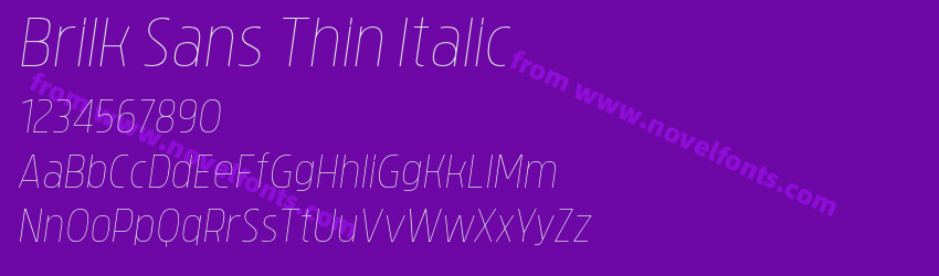 Brilk Sans Thin ItalicPreview Brilk Sans Thin ItalicPreview
