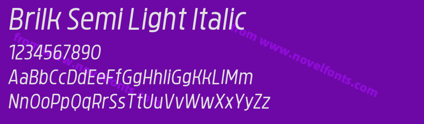 Brilk Semi Light ItalicPreview Brilk Semi Light ItalicPreview