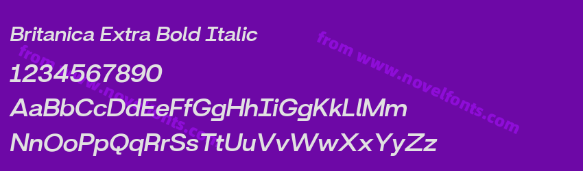 Britanica Extra Bold ItalicPreview