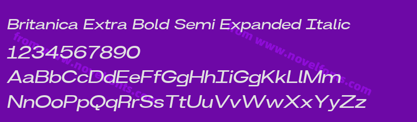 Britanica Extra Bold Semi Expanded ItalicPreview Britanica Extra Bold Semi Expanded ItalicPreview