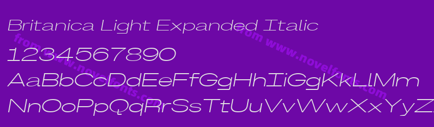 Britanica Light Expanded ItalicPreview Britanica Light Expanded ItalicPreview