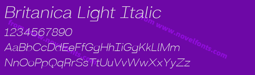 Britanica Light ItalicPreview