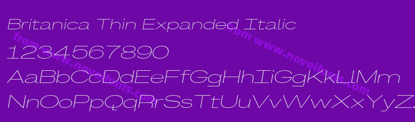 Britanica Thin Expanded ItalicPreview Britanica Thin Expanded ItalicPreview