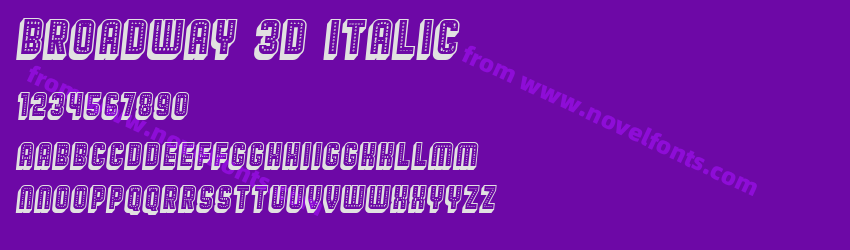 Broadway 3D ItalicPreview