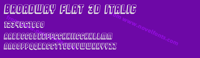 Broadway Flat 3D ItalicPreview Broadway Flat 3D ItalicPreview