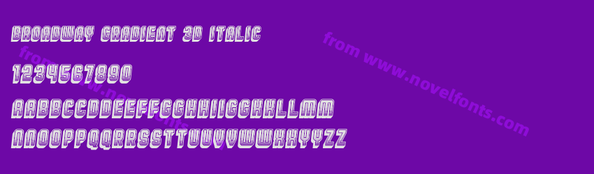 Broadway Gradient 3D ItalicPreview
