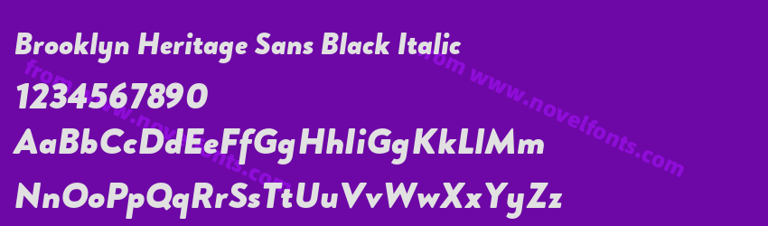 Brooklyn Heritage Sans Black ItalicPreview Brooklyn Heritage Sans Black ItalicPreview