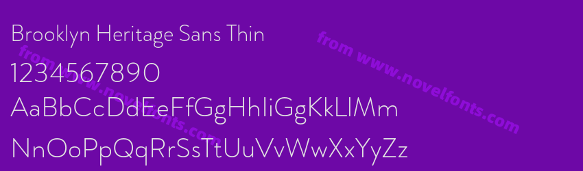 Brooklyn Heritage Sans ThinPreview Brooklyn Heritage Sans ThinPreview