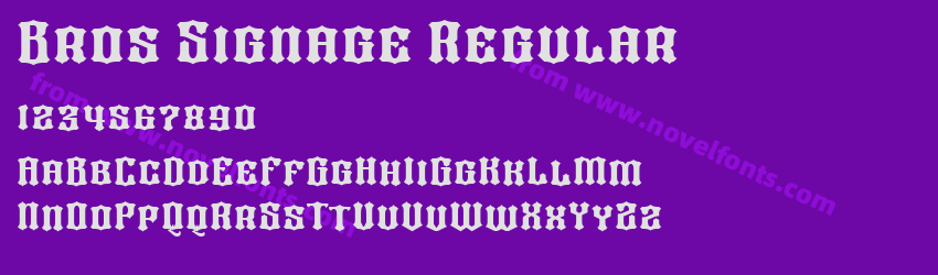 Bros Signage RegularPreview Bros Signage RegularPreview