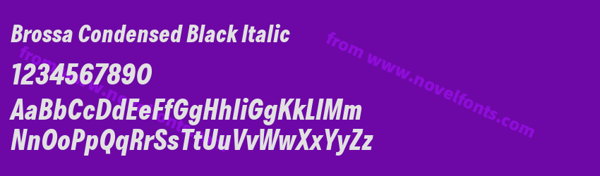Brossa Condensed Black ItalicPreview Brossa Condensed Black ItalicPreview
