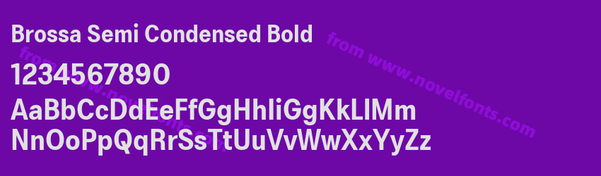 Brossa Semi Condensed BoldPreview Brossa Semi Condensed BoldPreview