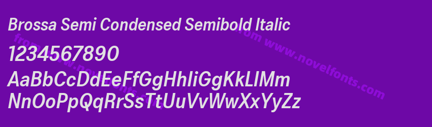 Brossa Semi Condensed Semibold ItalicPreview Brossa Semi Condensed Semibold ItalicPreview