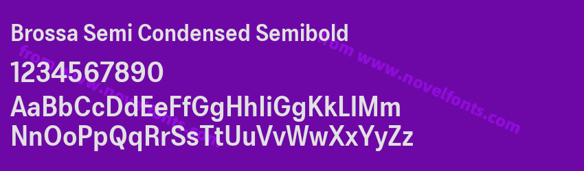 Brossa Semi Condensed SemiboldPreview Brossa Semi Condensed SemiboldPreview