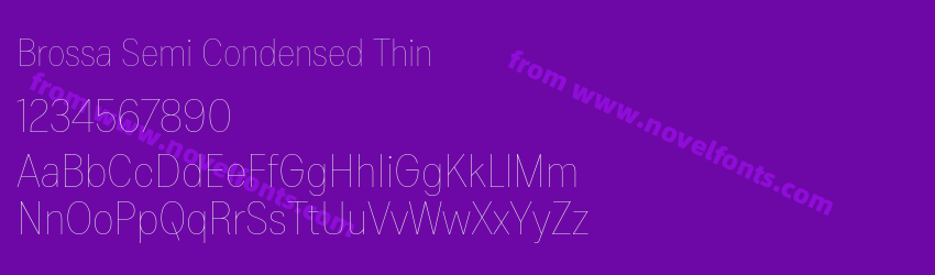 Brossa Semi Condensed ThinPreview Brossa Semi Condensed ThinPreview