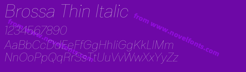 Brossa Thin ItalicPreview Brossa Thin ItalicPreview
