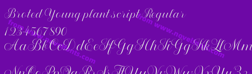 Broted Young plant script RegularPreview Broted Young plant script RegularPreview