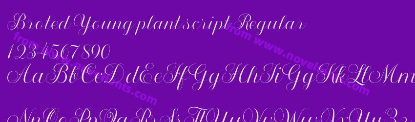 Broted Young plant script RegularPreview Broted Young plant script RegularPreview