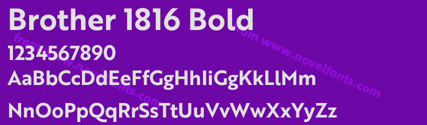 Brother 1816 BoldPreview Brother 1816 BoldPreview
