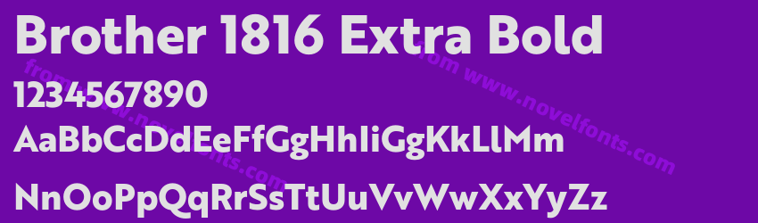 Brother 1816 Extra BoldPreview Brother 1816 Extra BoldPreview