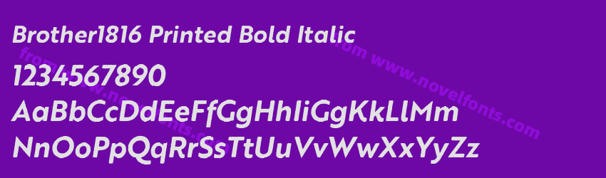 Brother1816 Printed Bold ItalicPreview Brother1816 Printed Bold ItalicPreview
