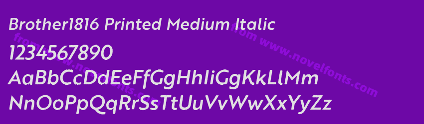 Brother1816 Printed Medium ItalicPreview