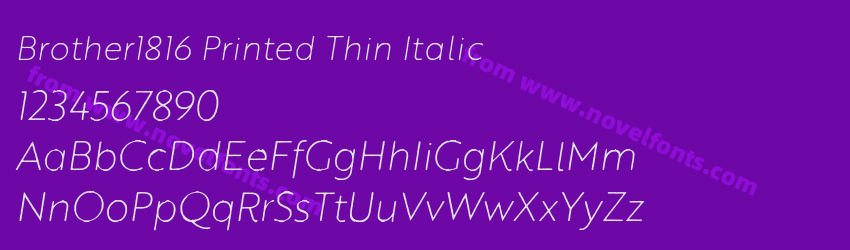 Brother1816 Printed Thin ItalicPreview Brother1816 Printed Thin ItalicPreview