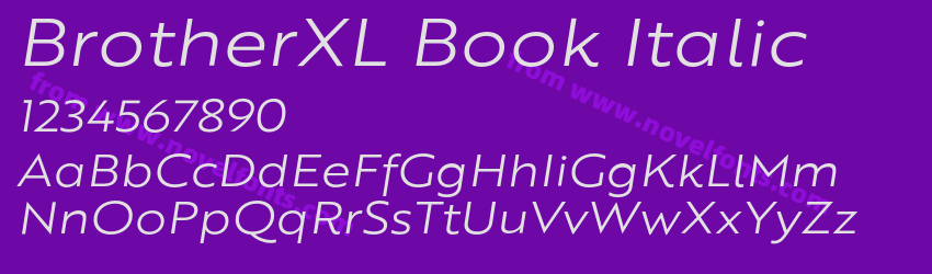 BrotherXL Book ItalicPreview BrotherXL Book ItalicPreview