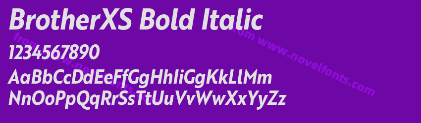 BrotherXS Bold ItalicPreview