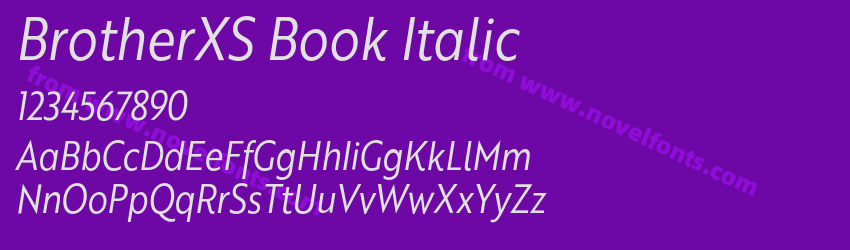 BrotherXS Book ItalicPreview BrotherXS Book ItalicPreview