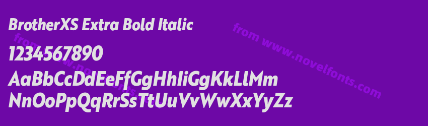 BrotherXS Extra Bold ItalicPreview BrotherXS Extra Bold ItalicPreview