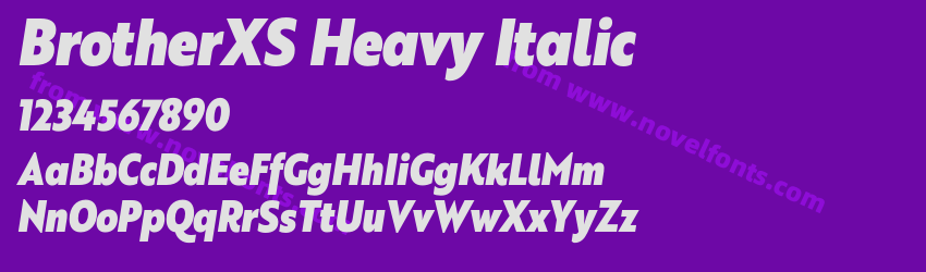 BrotherXS Heavy ItalicPreview BrotherXS Heavy ItalicPreview