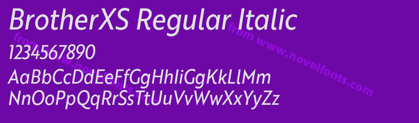 BrotherXS Regular ItalicPreview BrotherXS Regular ItalicPreview