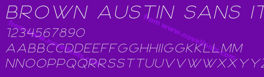 Brown Austin Sans ItalicPreview Brown Austin Sans ItalicPreview
