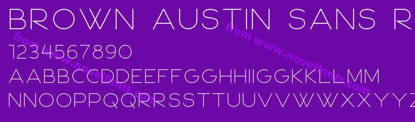 Brown Austin Sans RegularPreview Brown Austin Sans RegularPreview