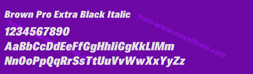 Brown Pro Extra Black ItalicPreview Brown Pro Extra Black ItalicPreview