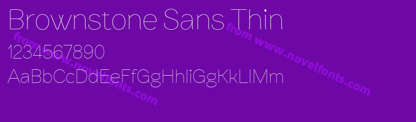 Brownstone Sans ThinPreview Brownstone Sans ThinPreview