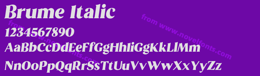 Brume ItalicPreview Brume ItalicPreview