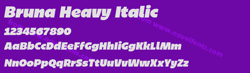 Bruna Heavy ItalicPreview Bruna Heavy ItalicPreview