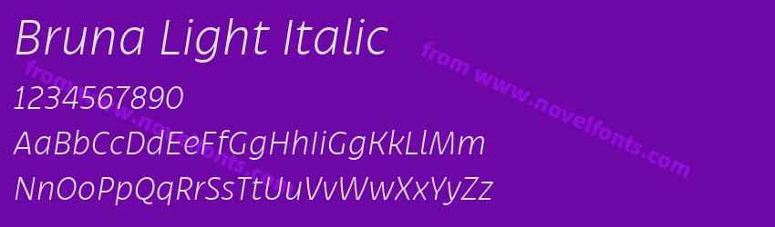 Bruna Light ItalicPreview Bruna Light ItalicPreview