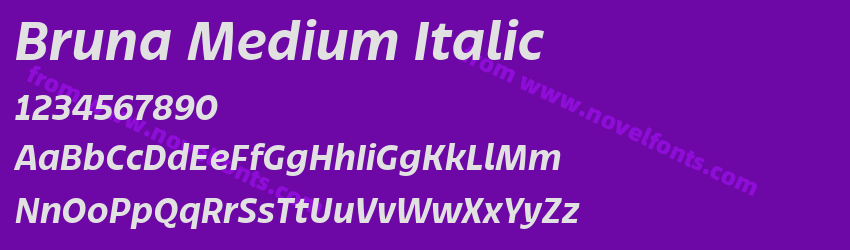 Bruna Medium ItalicPreview Bruna Medium ItalicPreview