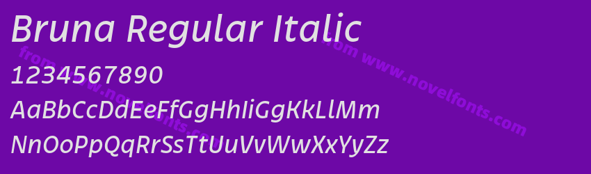 Bruna Regular ItalicPreview Bruna Regular ItalicPreview