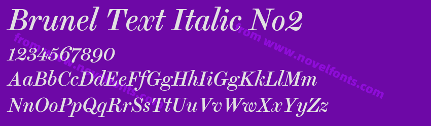 Brunel Text Italic No2Preview Brunel Text Italic No2Preview