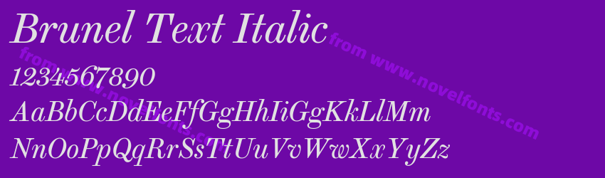 Brunel Text ItalicPreview Brunel Text ItalicPreview