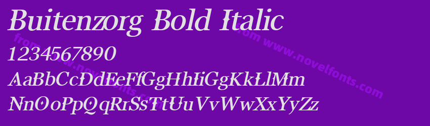 Buitenzorg Bold ItalicPreview Buitenzorg Bold ItalicPreview