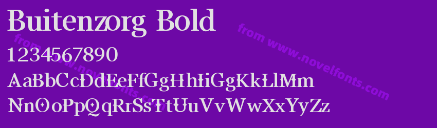 Buitenzorg BoldPreview Buitenzorg BoldPreview