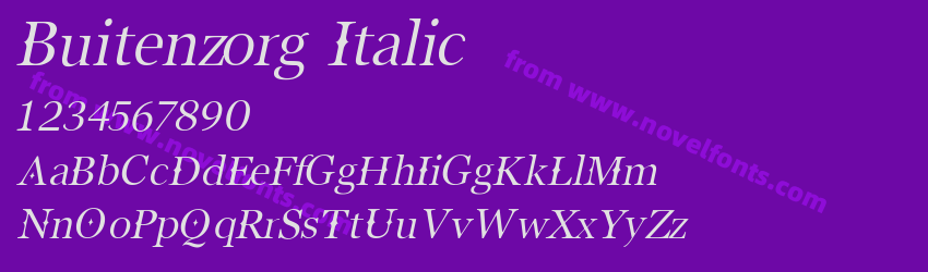 Buitenzorg ItalicPreview Buitenzorg ItalicPreview