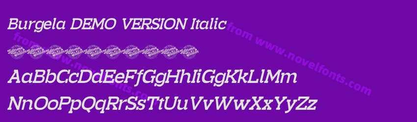 Burgela DEMO VERSION ItalicPreview Burgela DEMO VERSION ItalicPreview
