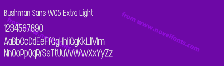 Bushman Sans W05 Extra LightPreview Bushman Sans W05 Extra LightPreview