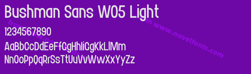 Bushman Sans W05 LightPreview Bushman Sans W05 LightPreview